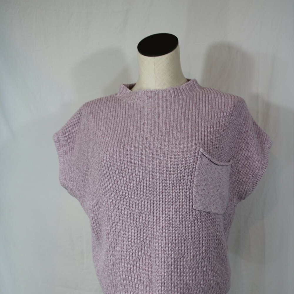 Free People Beach Freya Sweater Womens Medium Rib Knit Sleeveless Falling Petals - Picture 4 of 9